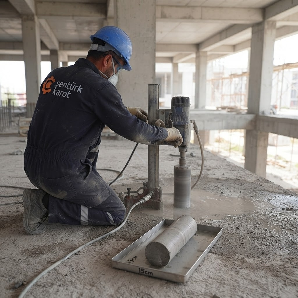 Sarıyer PTT Evleri Karot Numune Alma çalışması